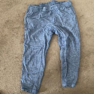 Blue flowy pants